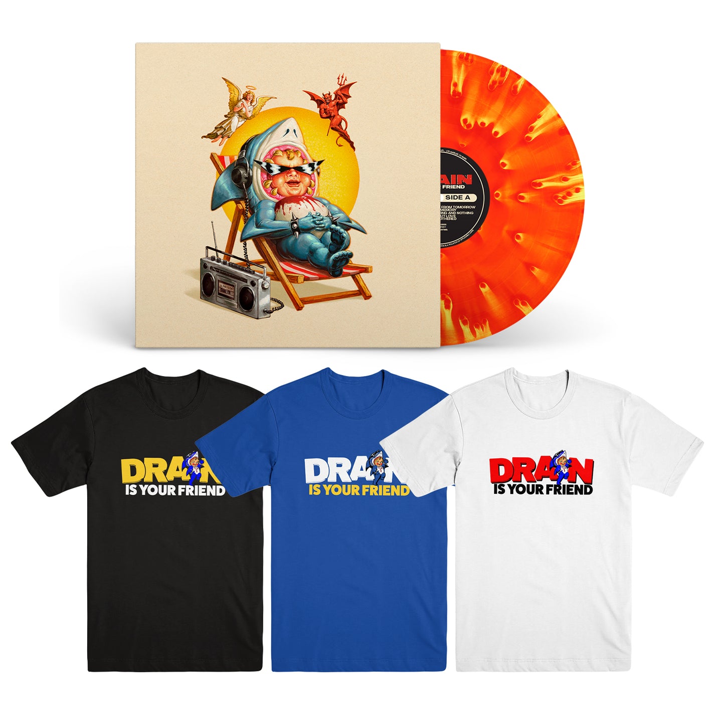DRAIN "...Is Your Friend" LP + T-Shirt Bundle