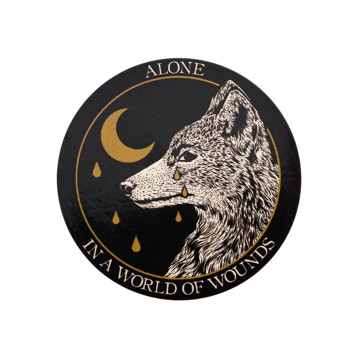 STEVE VON TILL "Coyote Moon" Sticker