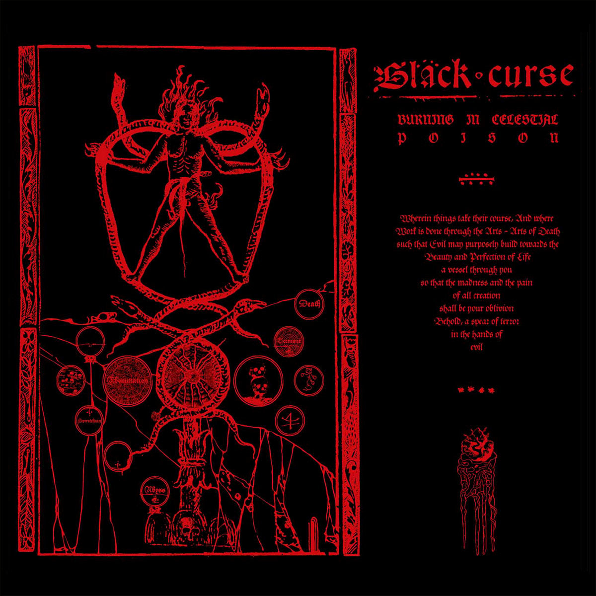BLACK CURSE &quot;Burning In Celestial Poison&quot; LP